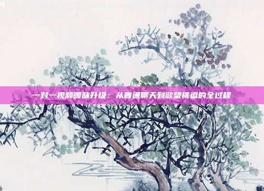 一对一视频暧昧升级:从普通聊天到欲望挑逗的全过程