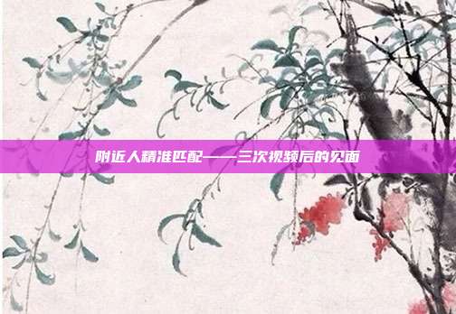附近人精准匹配——三次视频后的见面