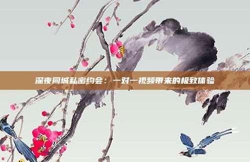 深夜同城私密约会：一对一视频带来的极致体验